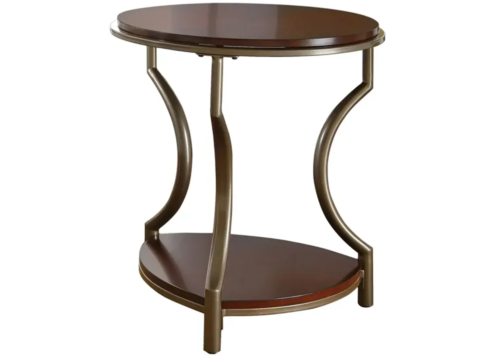 Miles Round End Table in Merlot by STEVE SILVER COMPANY