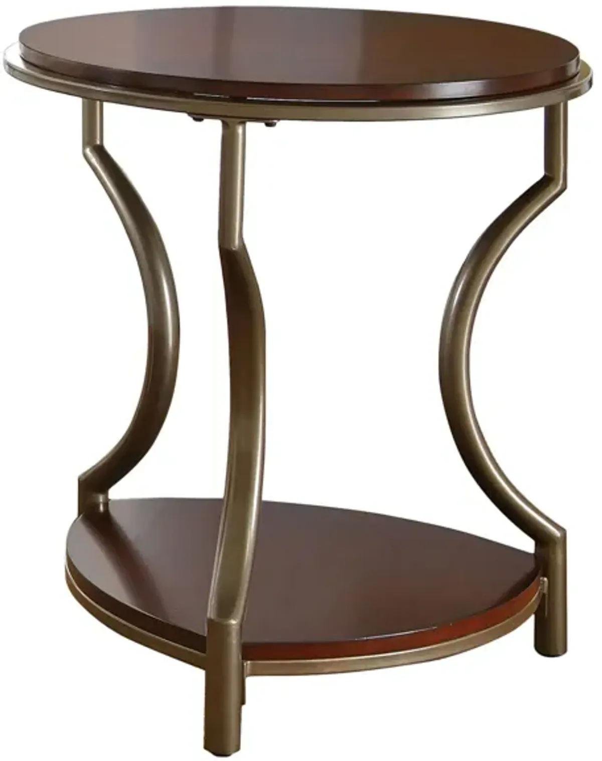 Miles Round End Table in Merlot by STEVE SILVER COMPANY