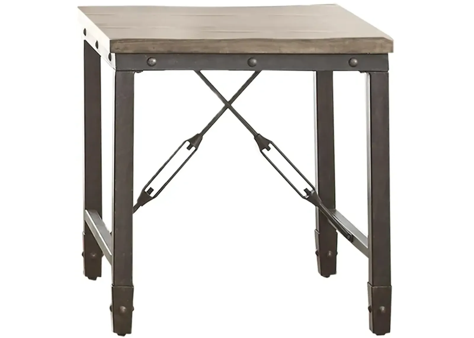 Jersey End Table in Antique Tobacco Finish by STEVE SILVER COMPANY