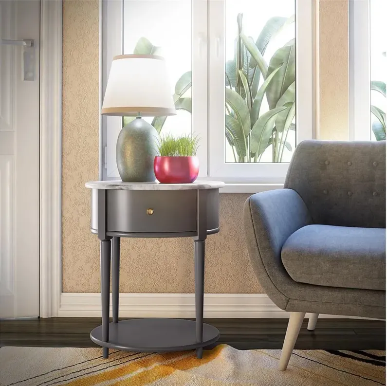 Ameriwood Home Aurora End Table in Graphite by DOREL HOME FURNISHINGS