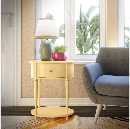 Ameriwood Home Aurora End Table in Yellow by DOREL HOME FURNISHINGS