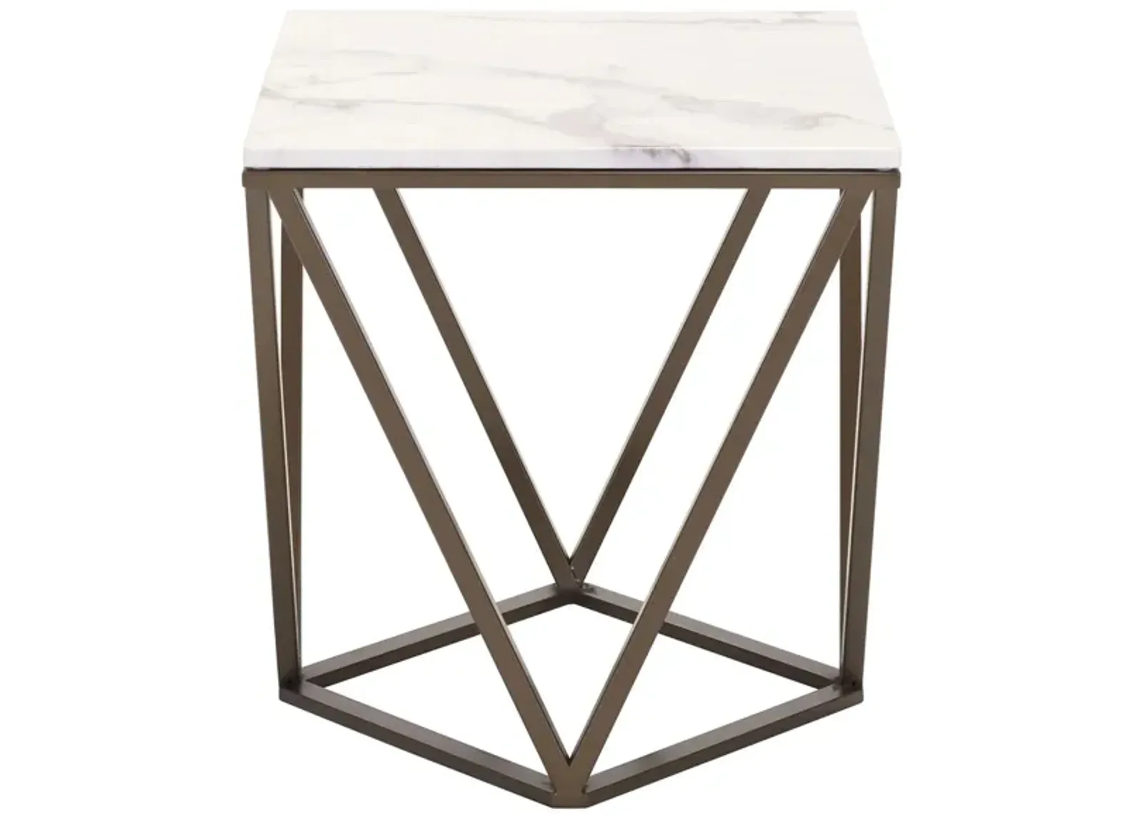 Tintern End Table in White by Zuo Modern