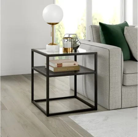 Tina End Table in Blackened Bronze by Hudson & Canal
