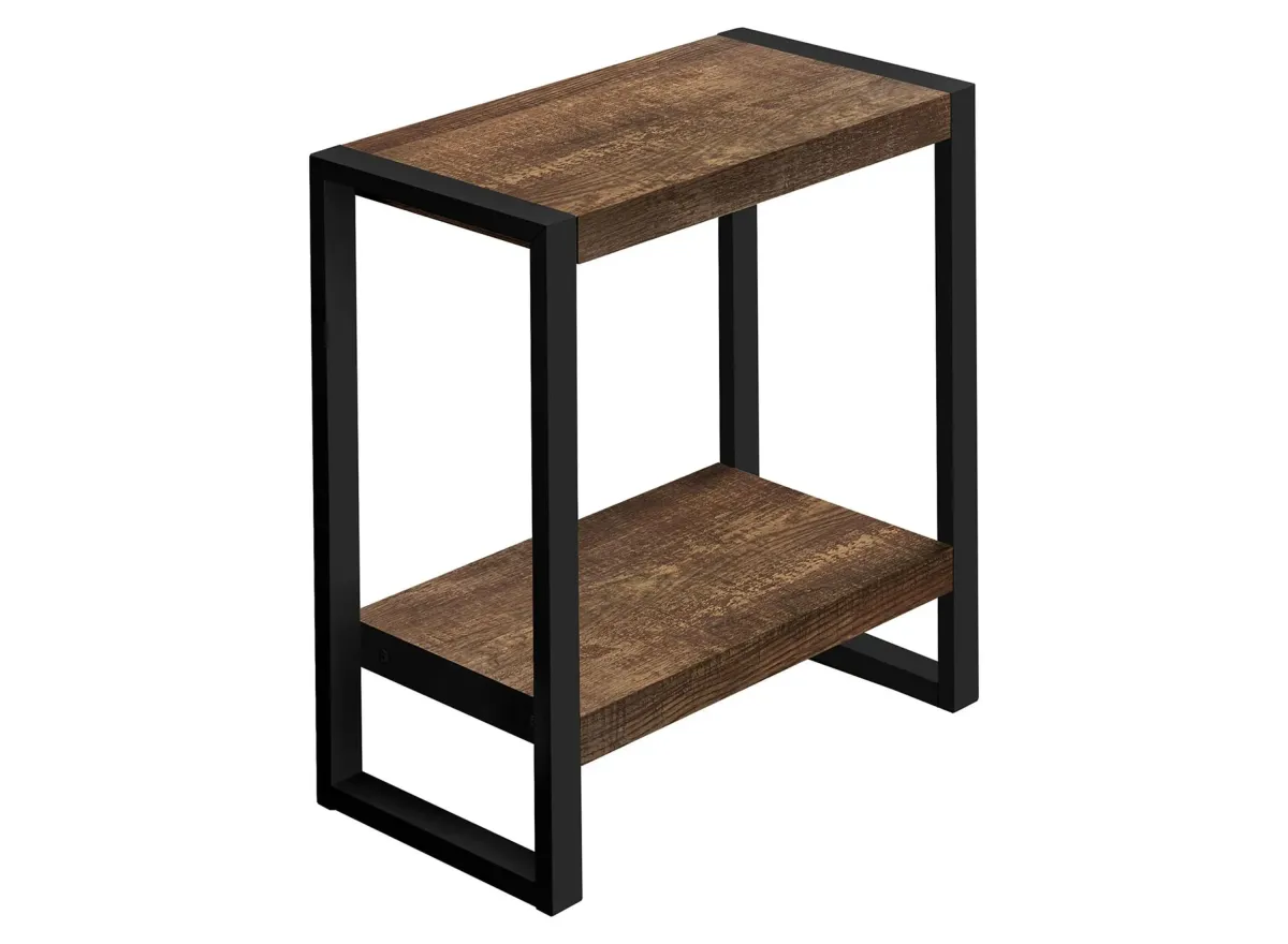 Jodie Two Tier End Table in Brown by Monarch Specialties