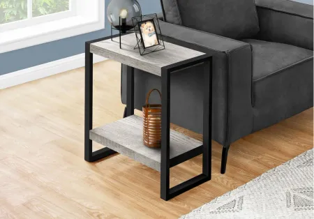 Jodie Two Tier End Table in Gray by Monarch Specialties
