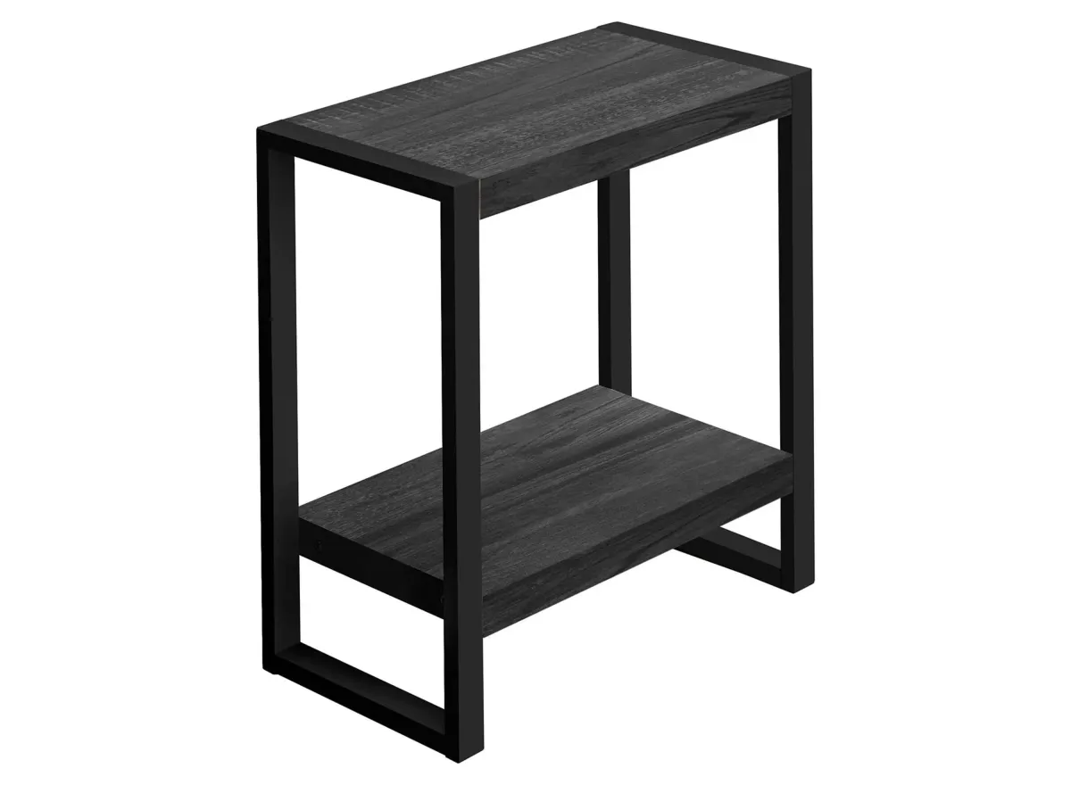 Jodie Two Tier End Table in Black by Monarch Specialties