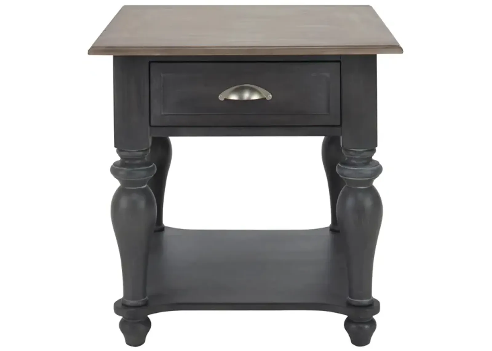 Charleston Rectangular End Table in Slate/Weathered Pine by Liberty Furniture