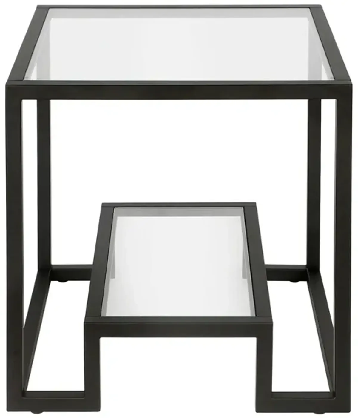 Vicky Square Side Table in Blackened Bronze by Hudson & Canal