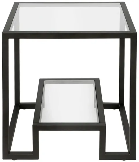 Vicky Square Side Table in Blackened Bronze by Hudson & Canal