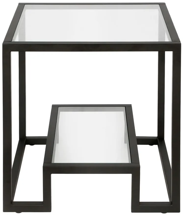 Vicky Square Side Table in Blackened Bronze by Hudson & Canal