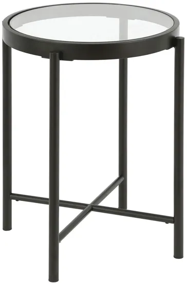 Duxbury Round Side Table in Blackened Bronze by Hudson & Canal