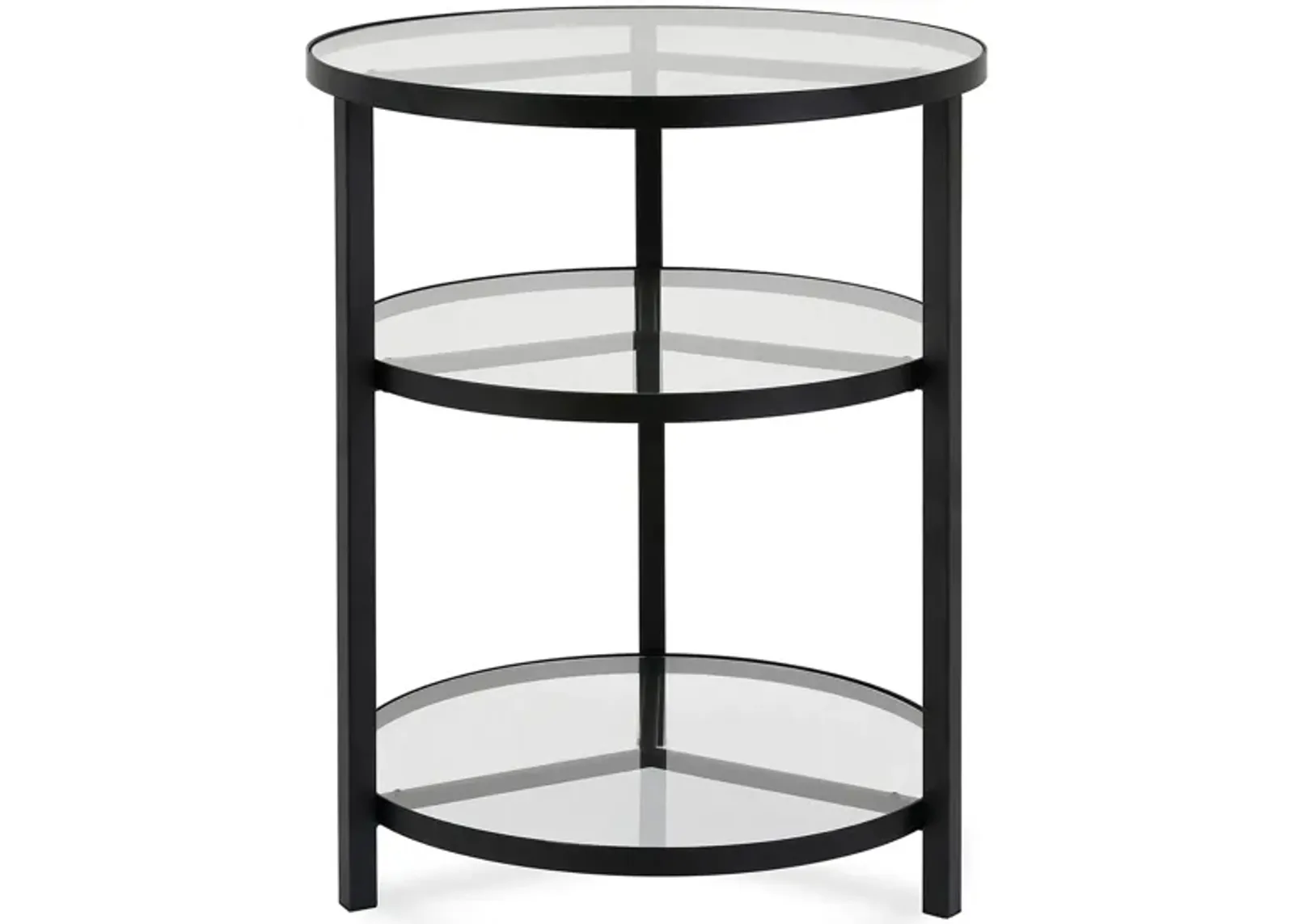 Helena Round Side Table in Blackened Bronze by Hudson & Canal