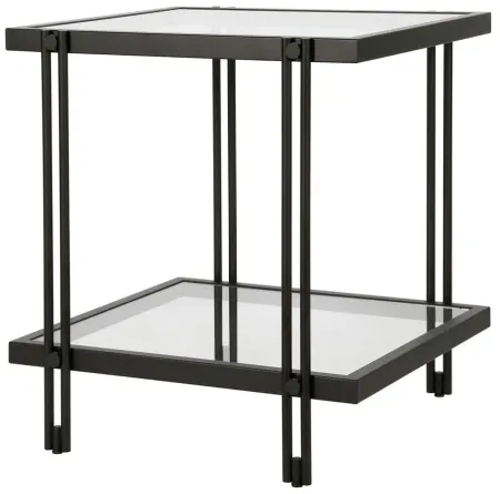 Inez Square Side Table in Blackened Bronze by Hudson & Canal