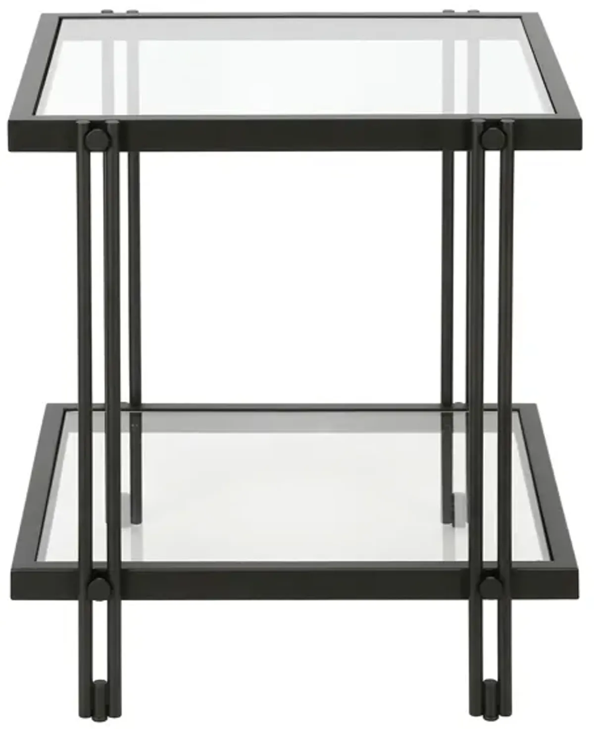 Inez Square Side Table in Blackened Bronze by Hudson & Canal