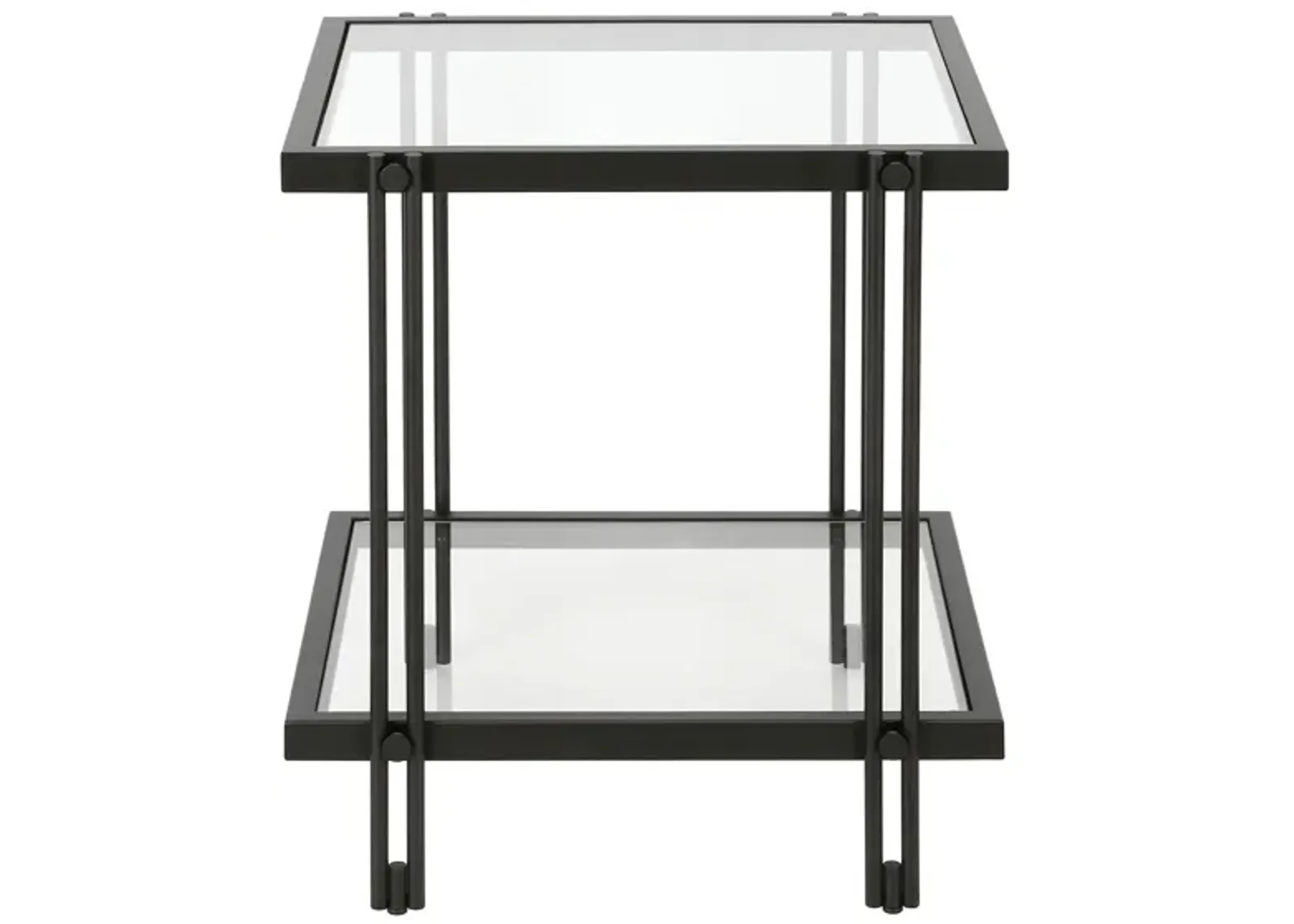 Inez Square Side Table in Blackened Bronze by Hudson & Canal