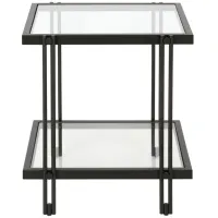 Inez Square Side Table in Blackened Bronze by Hudson & Canal