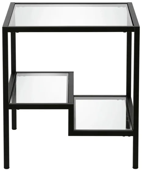 Lovett Square Side Table in Blackened Bronze by Hudson & Canal