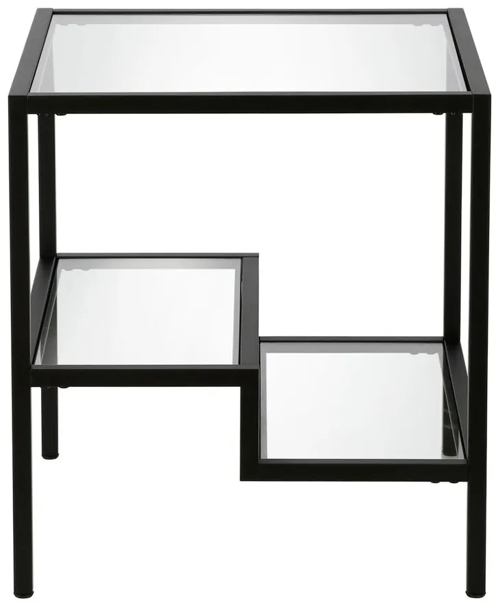 Lovett Square Side Table in Blackened Bronze by Hudson & Canal