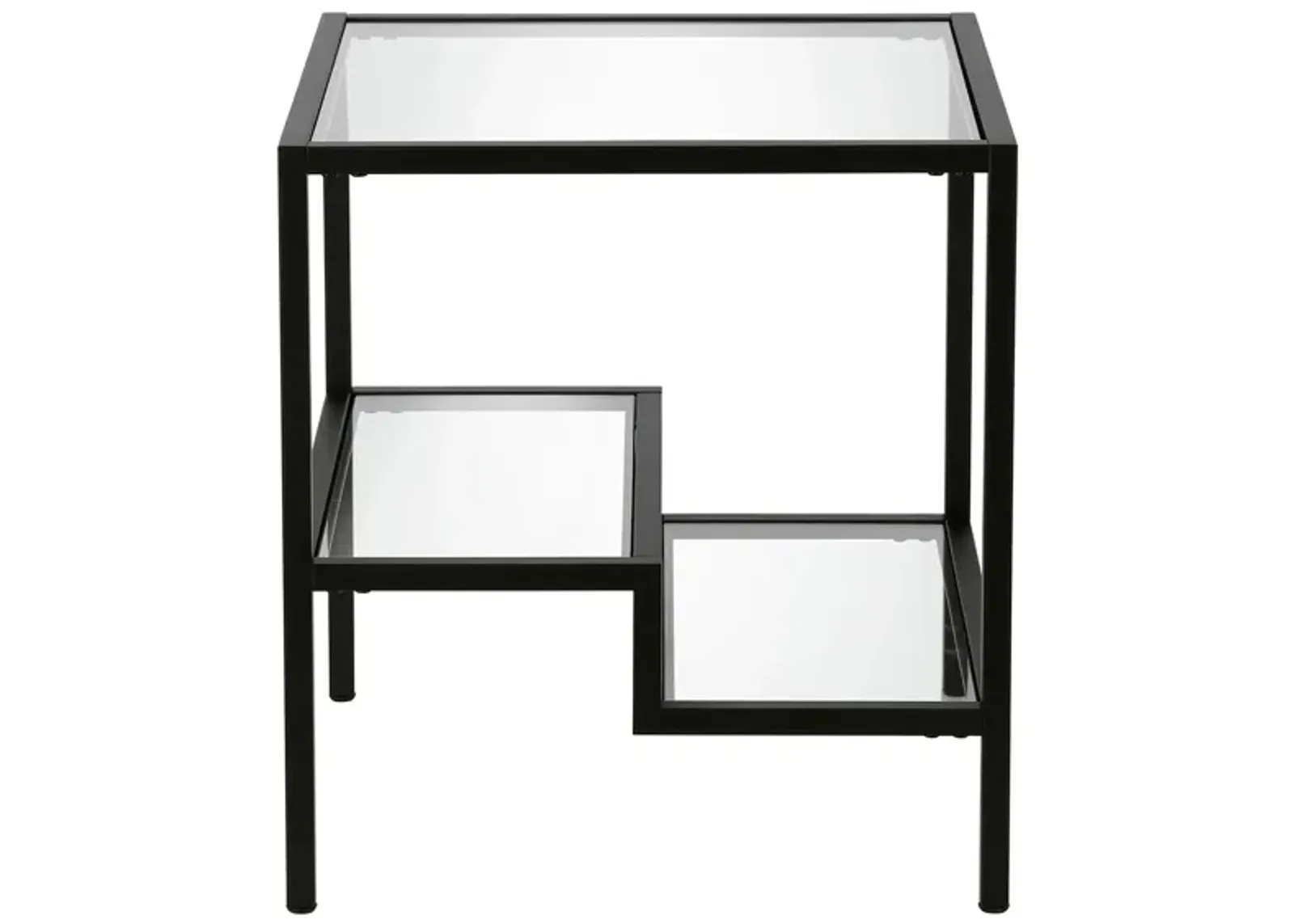 Lovett Square Side Table in Blackened Bronze by Hudson & Canal