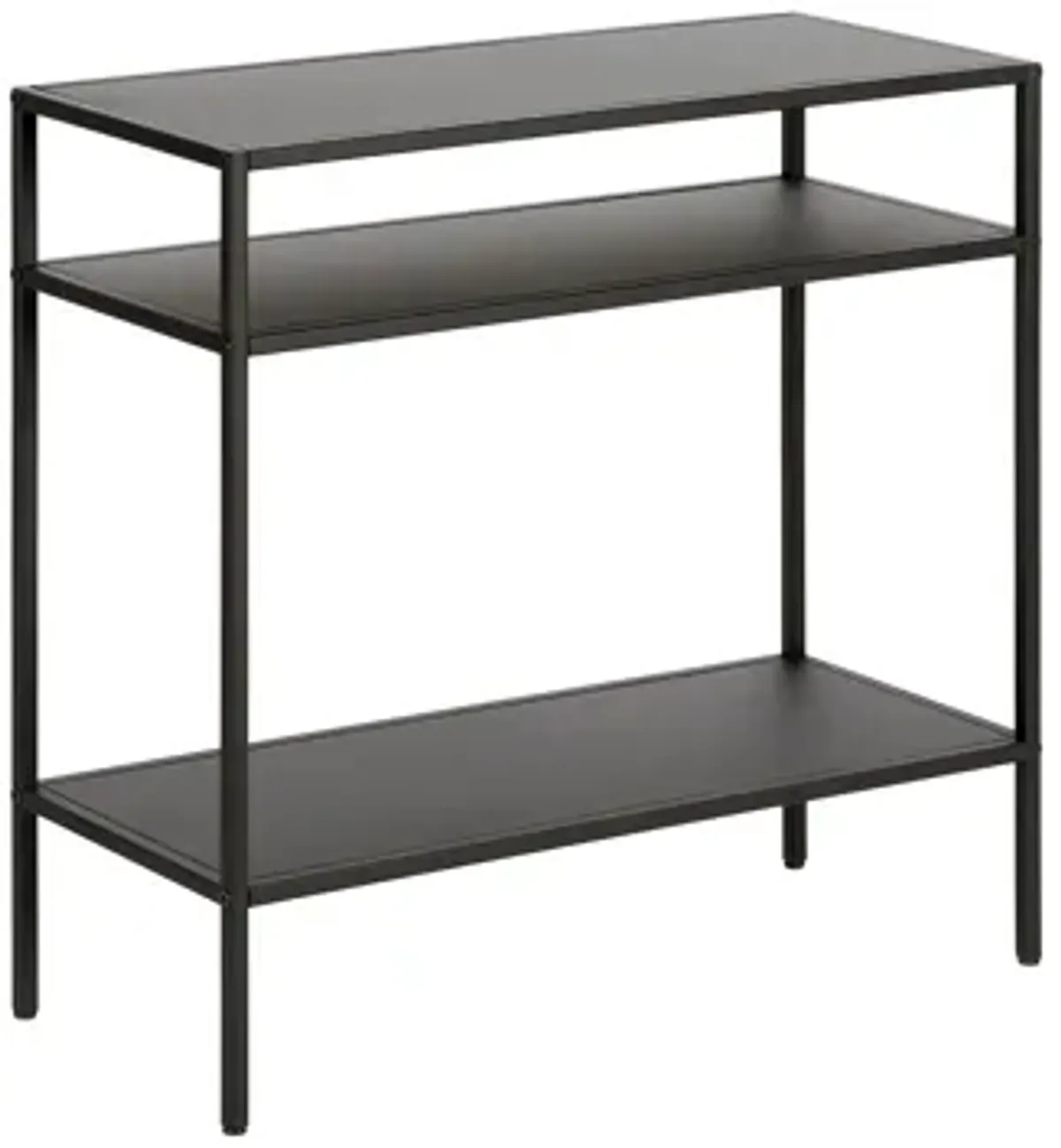 Ricardo Rectangular Side Table with Metal Shelves