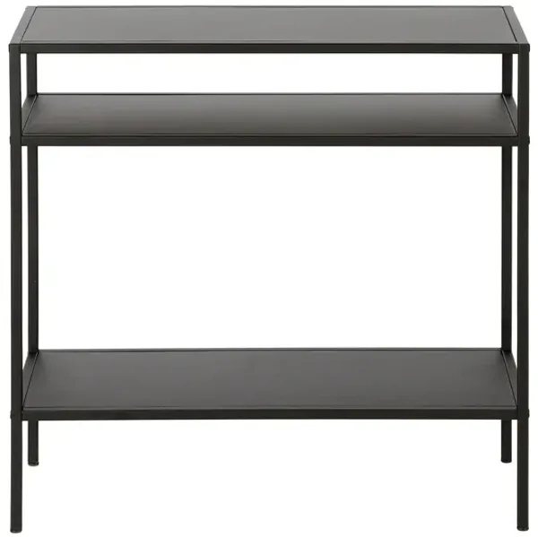 Ricardo Rectangular Side Table with Metal Shelves