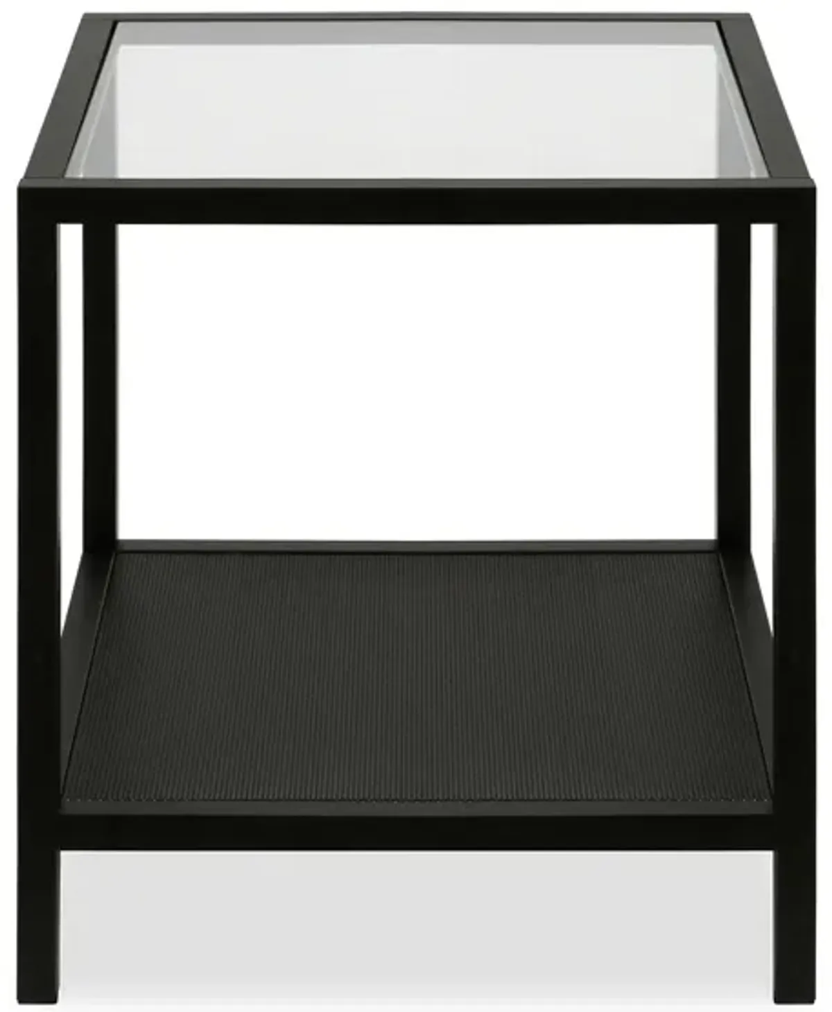 Rigan Square Side Table in Blackened Bronze by Hudson & Canal