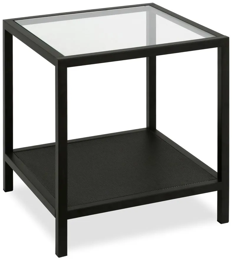 Rigan Square Side Table in Blackened Bronze by Hudson & Canal