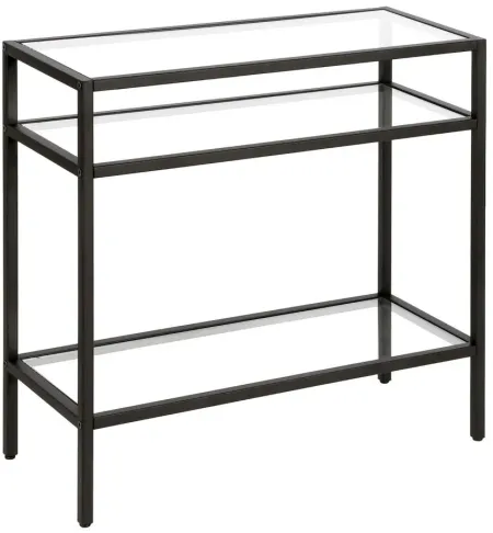 Sivil Rectangular Side Table in Blackened Bronze by Hudson & Canal