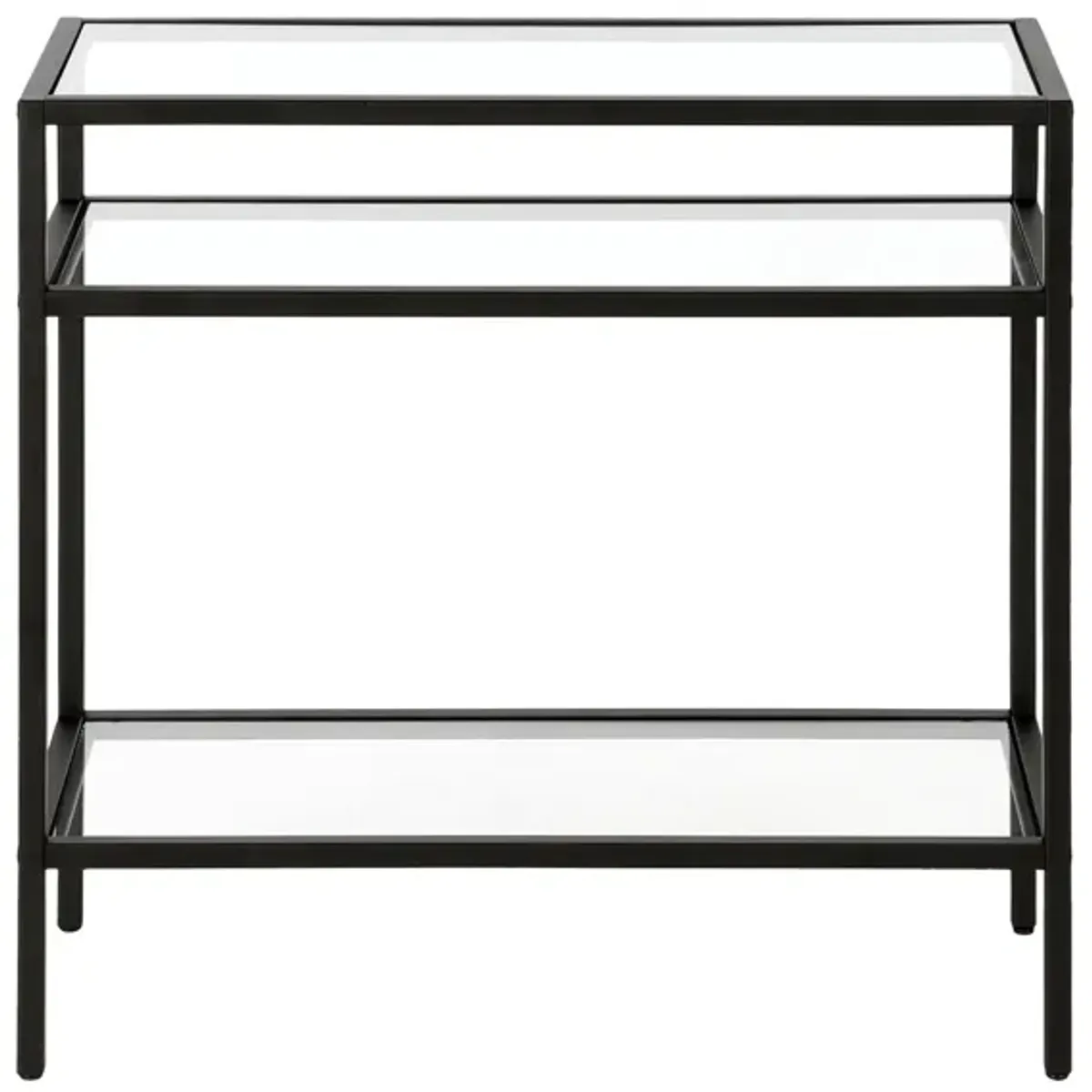 Sivil Rectangular Side Table in Blackened Bronze by Hudson & Canal