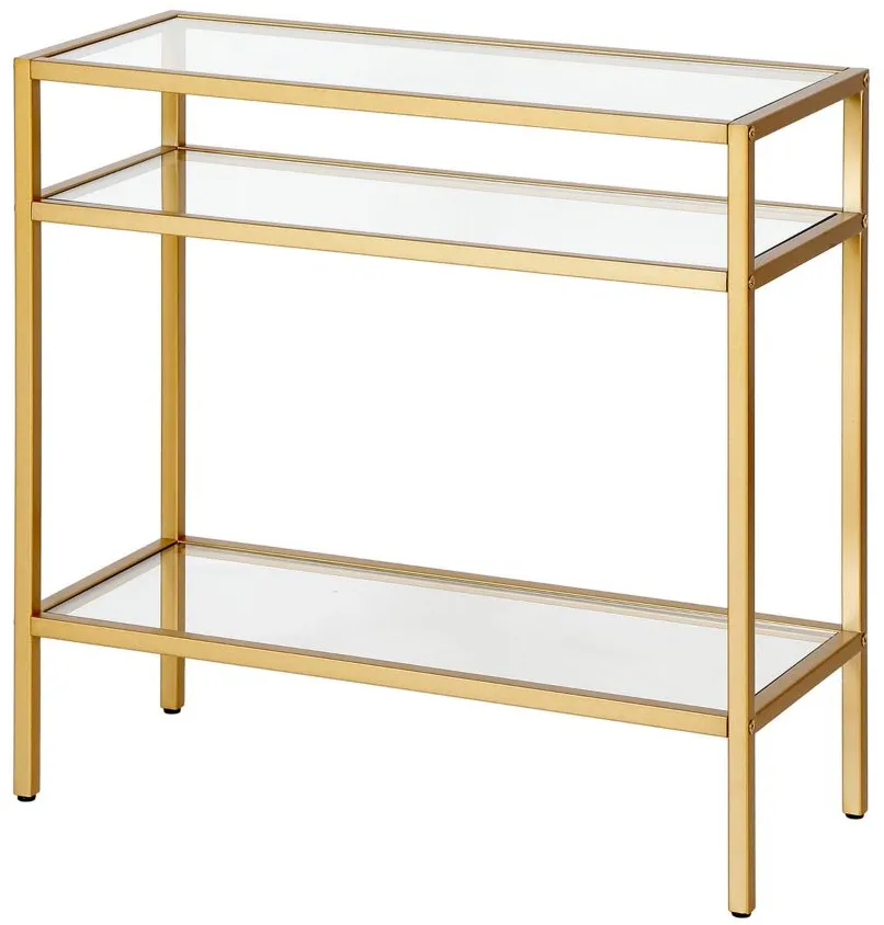 Sivil Rectangular Side Table in Brass by Hudson & Canal