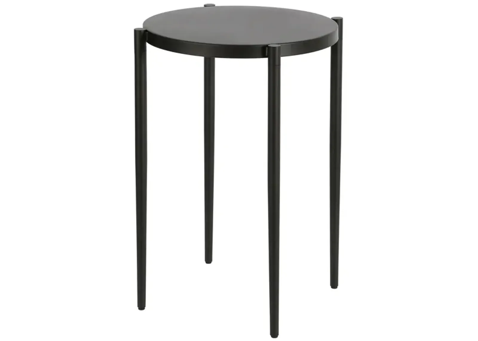 Wayne Round Side Table in Blackened Bronze by Hudson & Canal