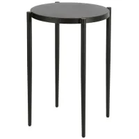Wayne Round Side Table in Blackened Bronze by Hudson & Canal