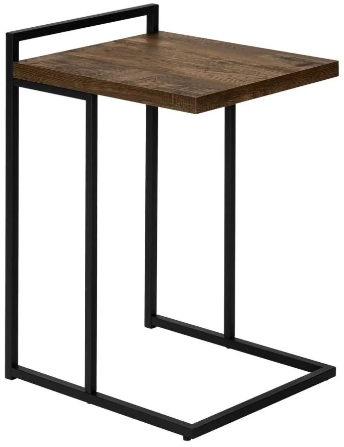 Bain End Table in Brown w/Black Legs by Monarch Specialties