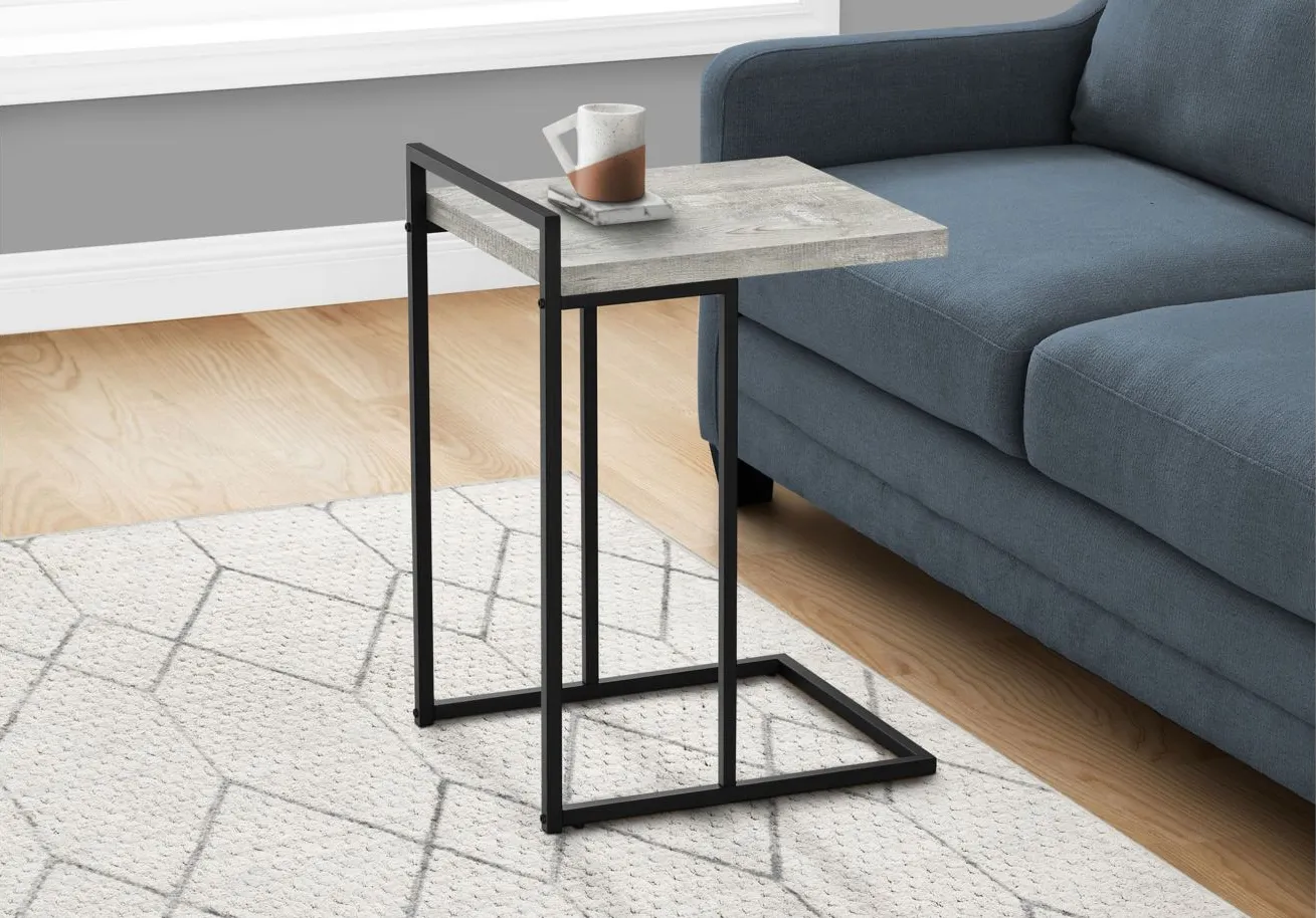 Bain End Table in Gray w/Black Legs by Monarch Specialties