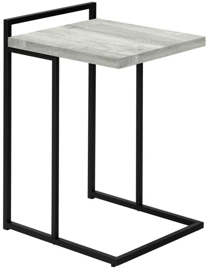 Bain End Table in Gray w/Black Legs by Monarch Specialties