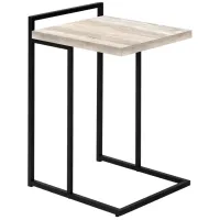 Bain End Table in Taupe w/Black Legs by Monarch Specialties