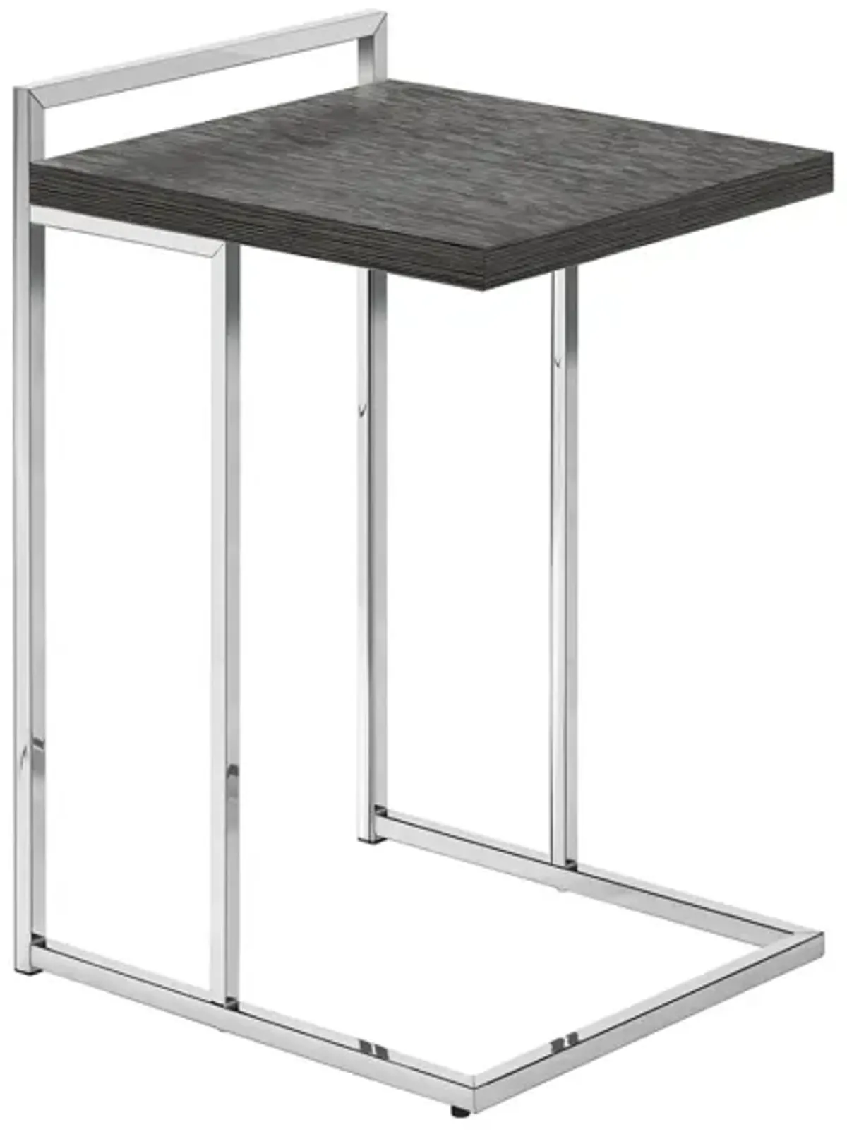 Bain End Table in Gray w/Chrome Leg by Monarch Specialties