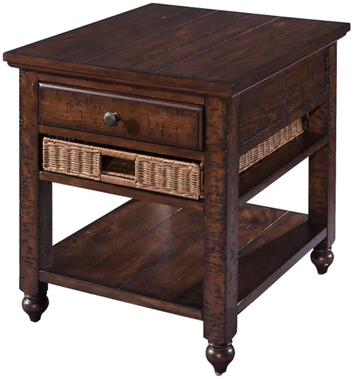 Cottage Lane Wood Rectangular End Table