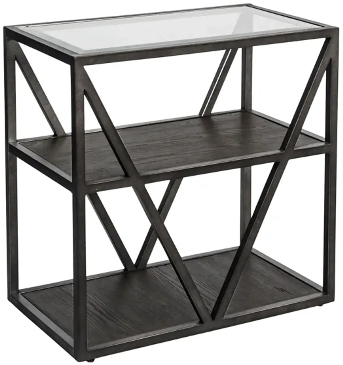 Arista Rectangular Chairside Table in Medium Gray by Liberty Furniture