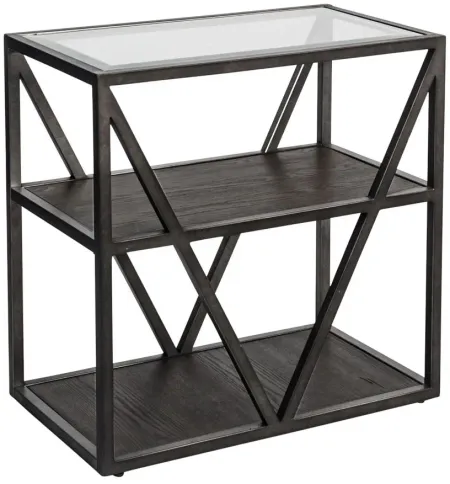 Arista Rectangular Chairside Table in Medium Gray by Liberty Furniture