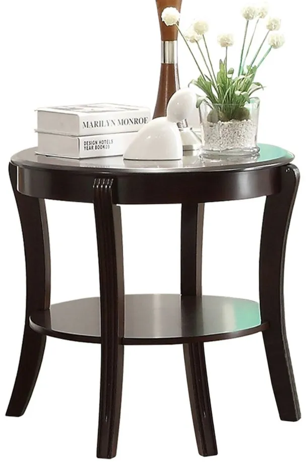 Myla End Table in Espresso by Homelegance