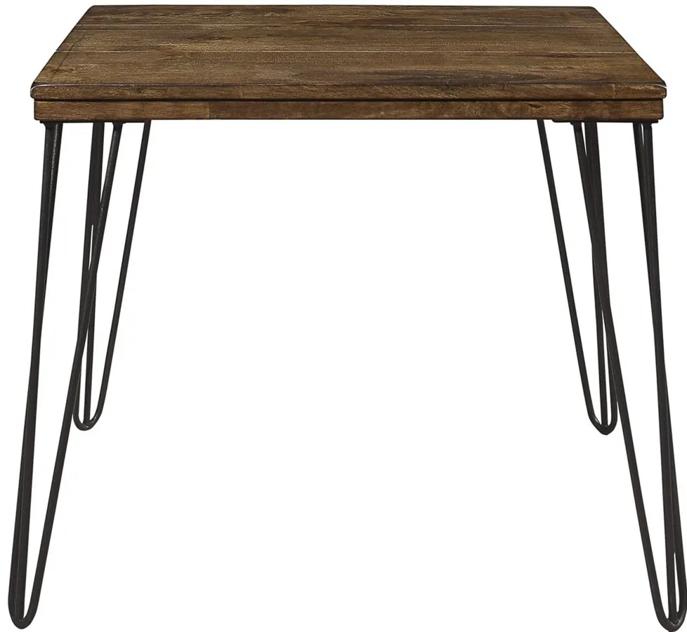 Bevan End Table in 2-tone finish (Rustic oak and Black) by Homelegance
