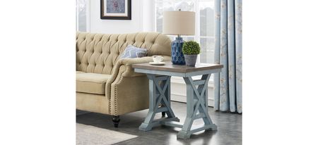 Bar Harbor End Table in Bar Harbor Blue by Coast To Coast Imports
