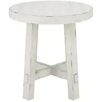 Marguerite Round End Table in Flea Market White by Liberty Furniture