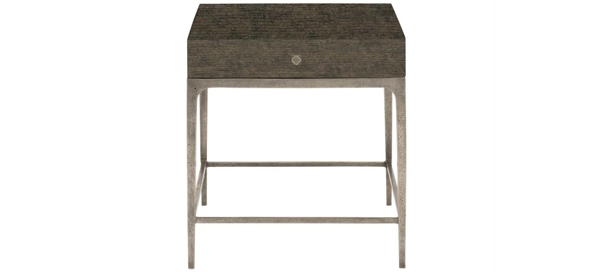 Linea Side Table in Cerused Charcoal by Bernhardt
