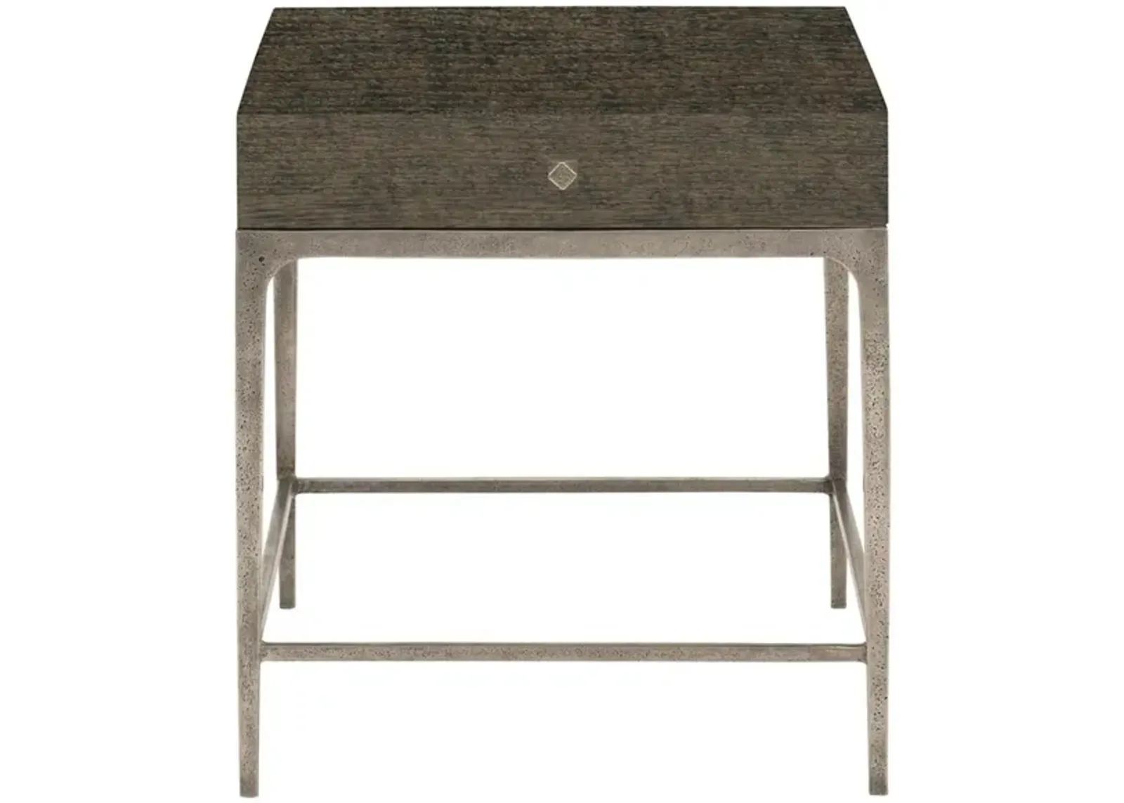 Linea Side Table in Cerused Charcoal by Bernhardt