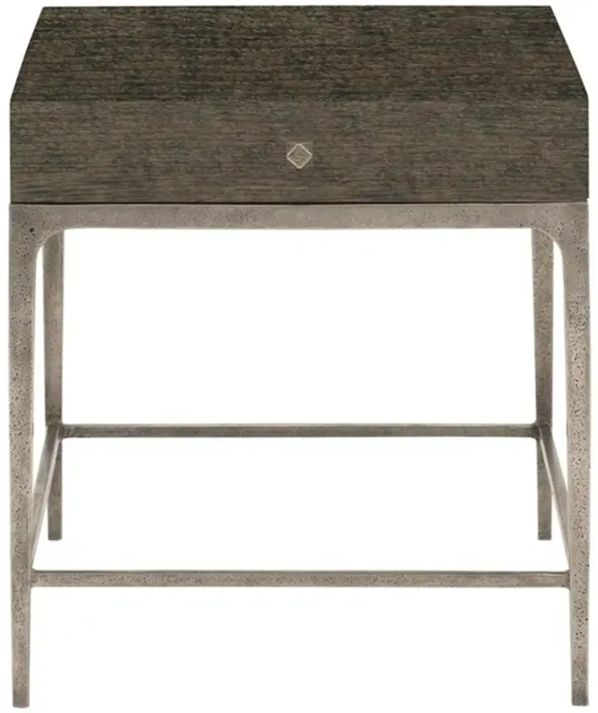 Linea Side Table in Cerused Charcoal by Bernhardt