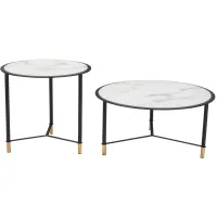 Davis Set of 2 Coffee Tables in Black by Zuo Modern
