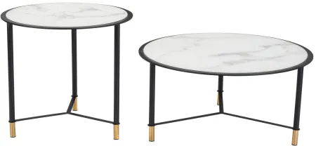 Davis Set of 2 Coffee Tables in Black by Zuo Modern
