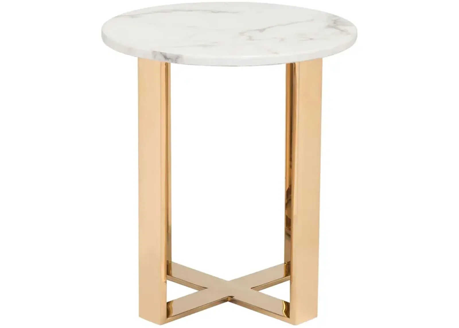 Atlas End Table in White by Zuo Modern